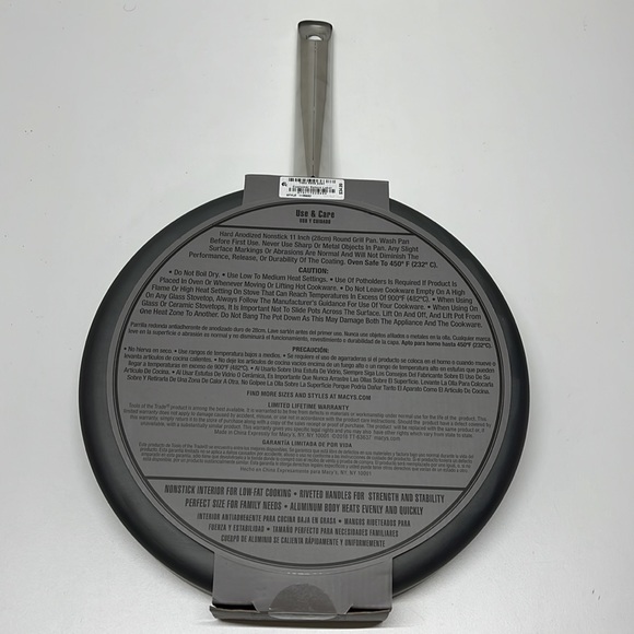 🔥 Hard-Anodized 11" Round Grill Pan, Created for Macy's🔥 - Picture 3 of 6